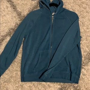 BP blue hooded zip up